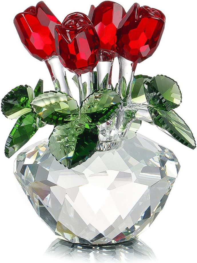 Bouquet Crystal Glass Flowers