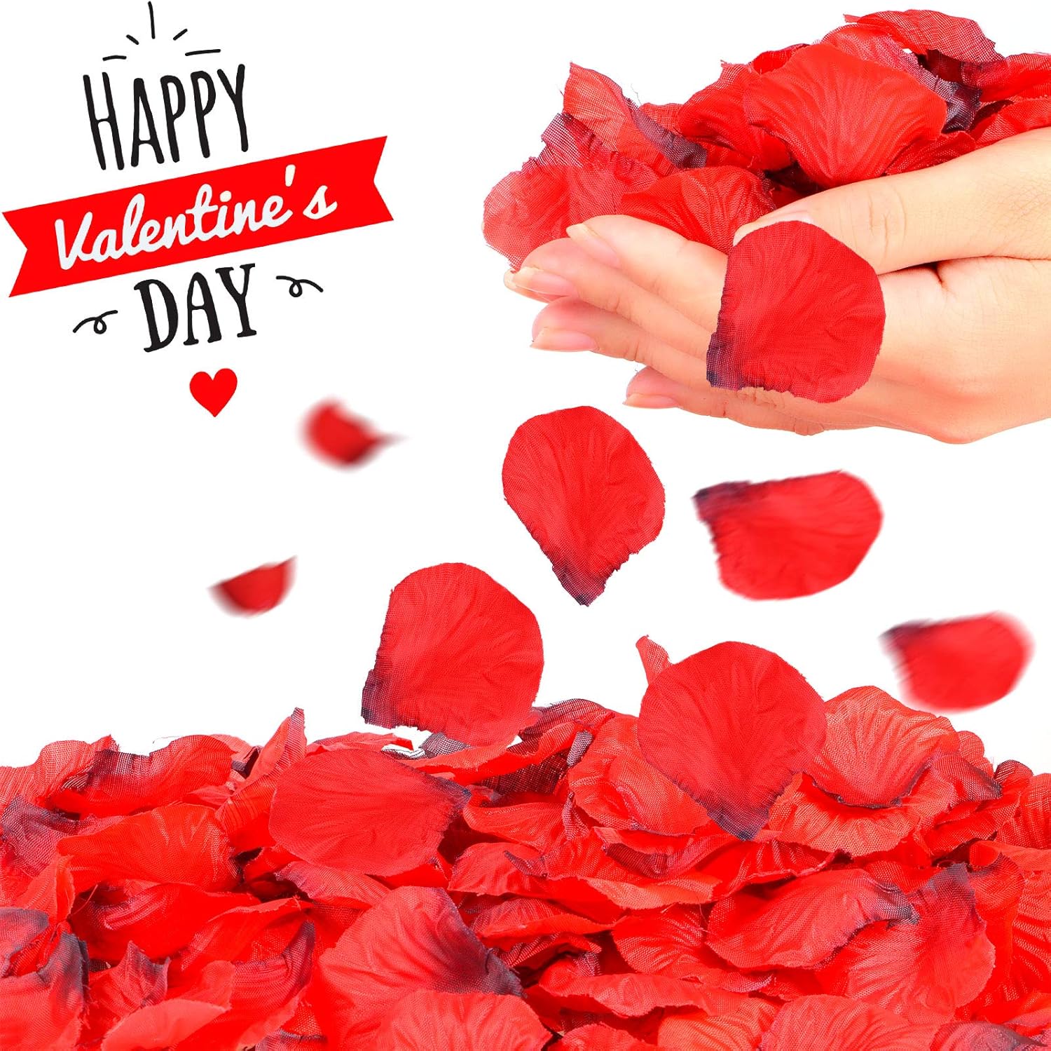 Red Rose Petals for a Romantic Night Event Valentine's Day